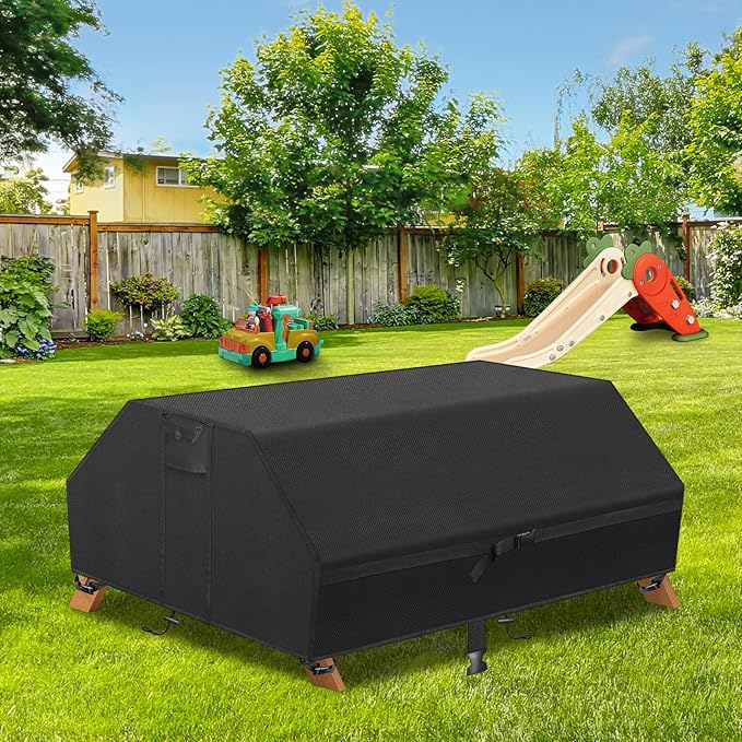 Kovshuiwe Kids Picnic Table Cover, 600D Oxford Cloth Tear-Resistant Proof Anti-UV Outdoor Camping Essentials and Picnic Tablecloth Wood Outdoor Convertible Picnic Table Cover 42" L x 38" W x 16" H