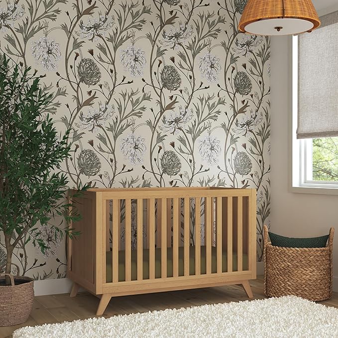 DaVinci Otto 3-in-1 Convertible Baby Crib - GREENGUARD Gold Certified Wooden Convertible Crib to Toddler Bed & Daybed - Baby Bed with 4 Adjustable Mattress Heights & Easy to Assemble - Honey