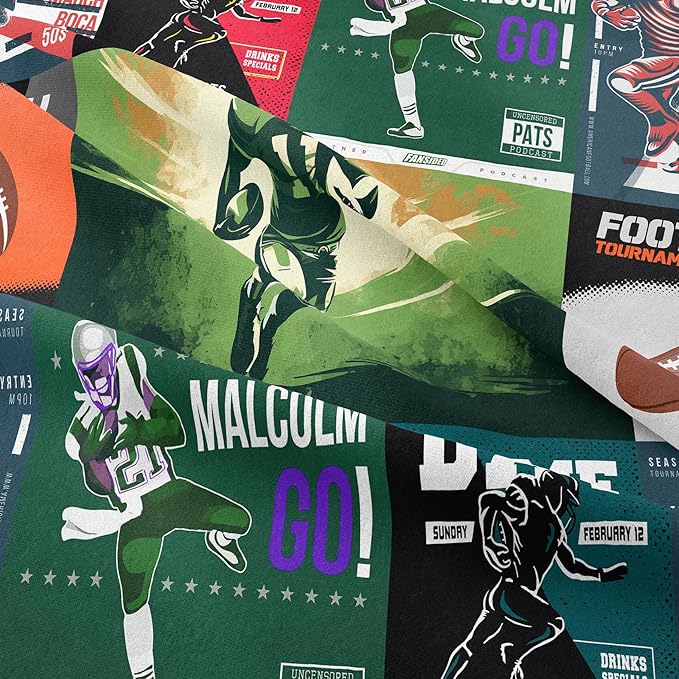 Tailor Shop Football Comforter Set - Twin Size, Sports Bedding for Boys with 1 Pillowcase