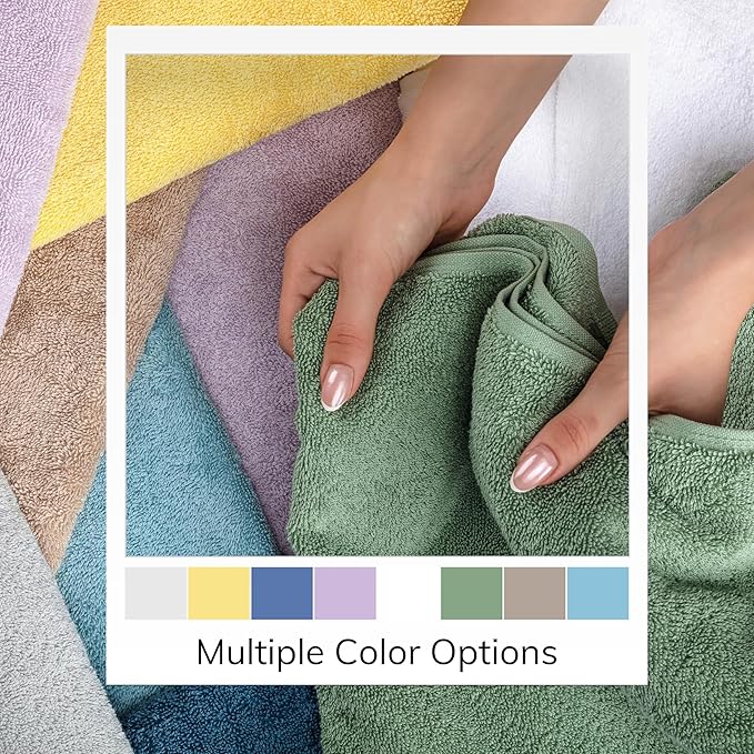 TEXTILOM 100% Turkish Cotton Oversized Luxury Bath Sheets, Jumbo & Extra Large Bath Towels Sheet for Bathroom and Shower with Maximum Softness & Absorbent (40 x 80 inches)- Green