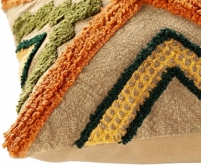 Hauteloom Skibbereen Decorative Throw Pillow - Sofa Couch Cushion Cover - Orange