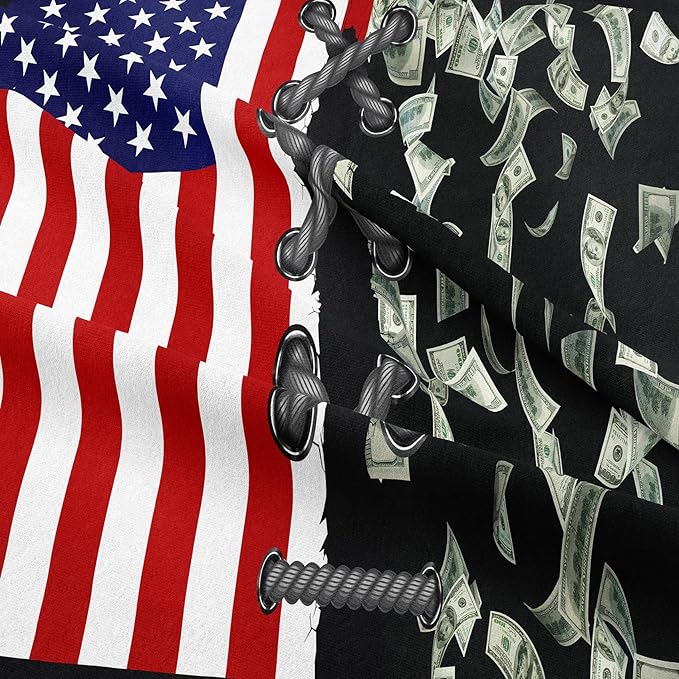 Tailor Shop American Flag Comforter Sets Queen Size,Money Comforter Set American Flag Bedding Sets for Kids Boys Teens One Hundred Dollar Bedding Sets 3 Piece with 1 Comforter and 2 Pillowcase………