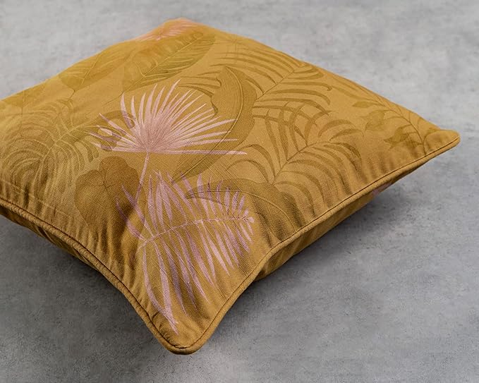 Maison d' Hermine Decorative Pillow Covers 18 x 18 Inch Square 100% Cotton Throw Pillow Covers with Invisible Zipper Cushion Case for Living Room Couch, Chair, Sofas, Bedroom, Home (Creole - Caramel)