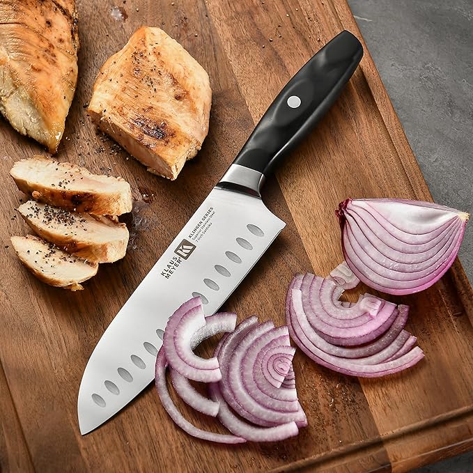 15 Pieces Knife Block Set, High Carbon German Stainless Steel Forged Sharp Blade Knife Set With Block, Dishwasher Safe Cutlery