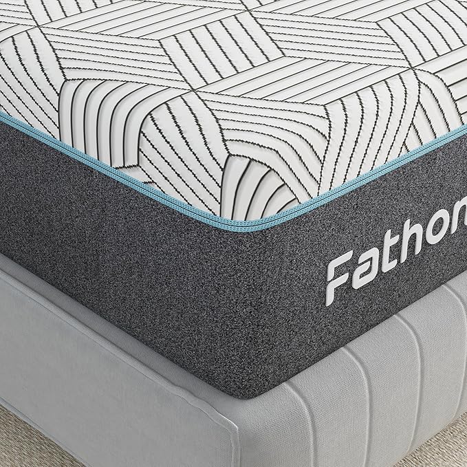 FATHOM Firm Full Mattress 6 Inch Memory Foam Mattress Full Size Bed in a Box for Back Pain Relief and Cool Sleep with Gel Foam and Removeable Fiberglass Free Cover, CertiPUR-US Certified