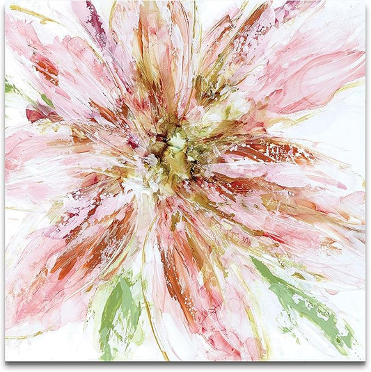Wexford Home Floral Strokes Gallery Wrapped Canvas Wall Art, 16x16 (18646-16x16)