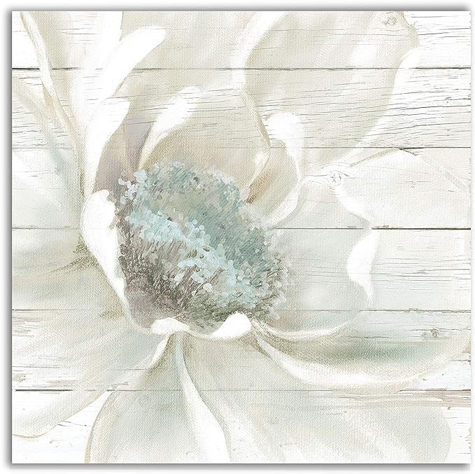 Wexford Home Weathered White I Gallery Wrapped Canvas Wall Art, 40x40,
