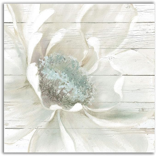 Wexford Home Weathered White I Gallery Wrapped Canvas Wall Art, 40x40,