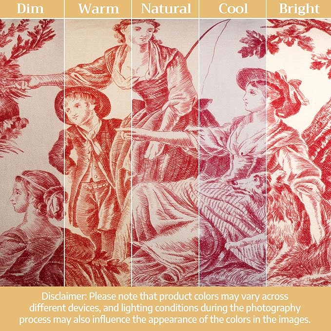 Maison d' Hermine Decorative Pillow Covers 20x20 Inch Square 100% Cotton Throw Pillow Covers with Invisible Zipper Cushion Case for Living Room Couch, Chair, Sofas, Bedroom, Home (The Miller - Red)