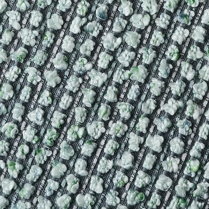 Striped Throw Pillow Covers 24x24 Set of 2 Green Textured Boucle Chic Morden Boho Accent Farmhouse Square Decorative Couch Pillow Covers for Home Decor Bed Sofa Living Room