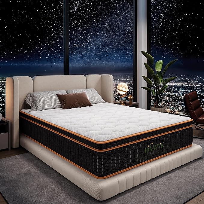 Full Mattress 10 Inch, Hybrid Mattress Queen Size Bed in a Box, Memory Foam and Individual Pocket Springs, Edge Support, Motion Isolation & Pressure Relief, Medium Firm, 365-Night Trial