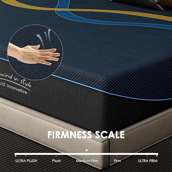 10 Inch Full Size Memory Foam Mattress, Medium Firm Support, Motion Isolation, CertiPUR-US Certified Foam, Mattress in a Box