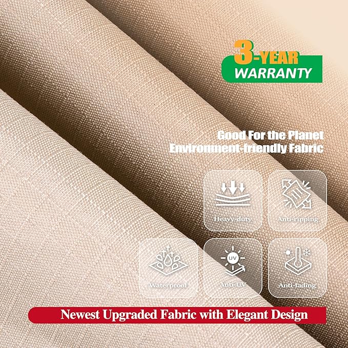 F&J Outdoors Patio Furniture Cover, Waterproof UV Resistant for Table & Chairs Set, 90"Wx60"Dx27.5"H
