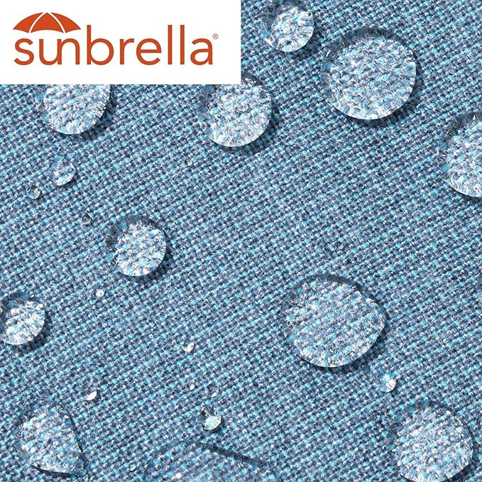Crestlive Products Sunbrella Chaise Lounge Cushion, Outdoor Chair Cushion for Patio Furniture, Waterproof Lounge Cushions for Pool, Deck, Lawn, 72''L x 21''W, Denim Blue