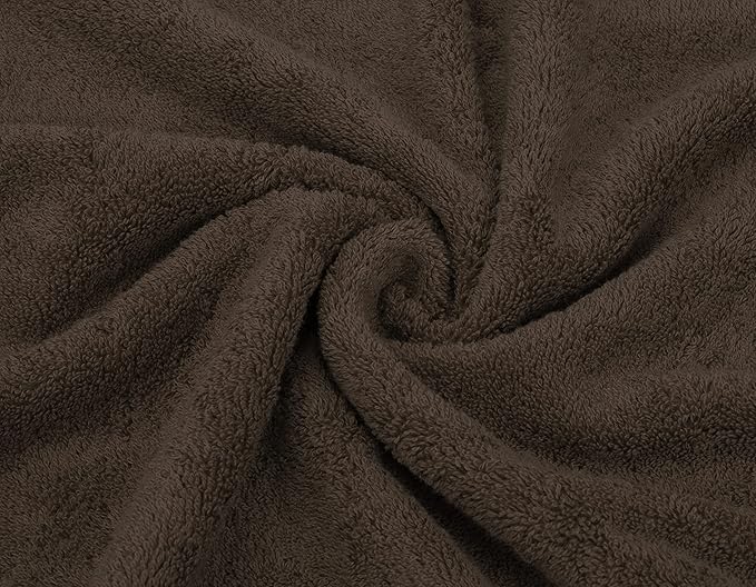 American Soft Linen Premium 3 Piece Towel Set, 1 Bath Towel 1 Hand Towel 1 Washcloth, 600 GSM 100% Cotton Turkish Towels for Bathroom, Brown Towel Set