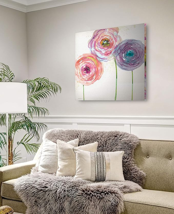 Wexford Home Summer Fields III Gallery Wrapped Canvas Wall Art, 24x24,