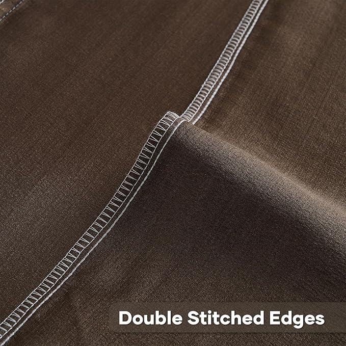 FUTEI Golden Brown Decorative Throw Pillow Covers 26x26 Inch Set of 2,Soft Cozy Wheat Ear Striped Patterns Euro Pillow Shams,Modern Home Decor for Couch Bed Living Room