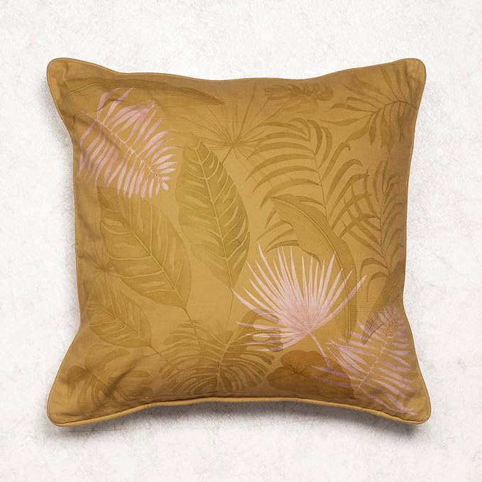 Maison d' Hermine Decorative Pillow Covers 20x20 Inch Square 100% Cotton Throw Pillow Covers with Invisible Zipper Cushion Case for Living Room Couch, Chair, Sofas, Bedroom, Home (Creole - Caramel)