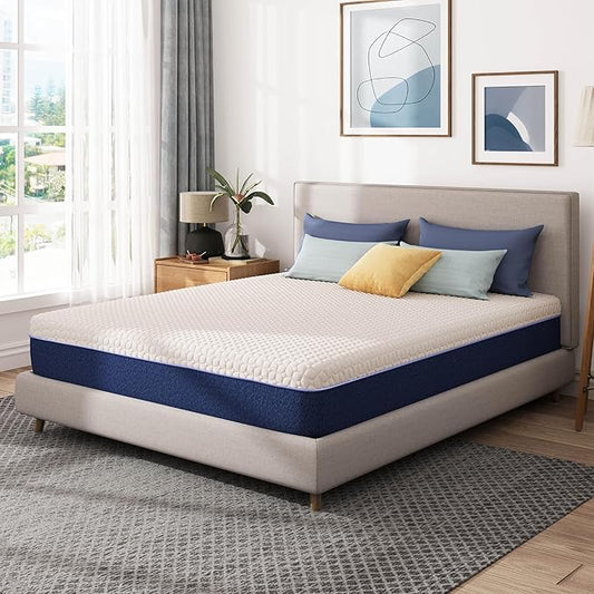10 Inch Twin Gel Cooling Memory Foam Mattress, Pressure Relief, Medium Firm Support，Mattress in a Box, CertiPUR-US Certified