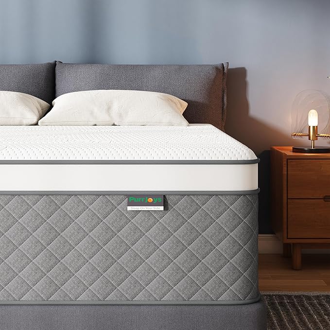 14 Inch Queen Mattress, Cooling-Gel Memory Foam and Pocket Spring Hybrid Mattress, Queen Bed Mattress in a Box, CertiPUR-US Certified, Medium Firm, Queen Size Mattress