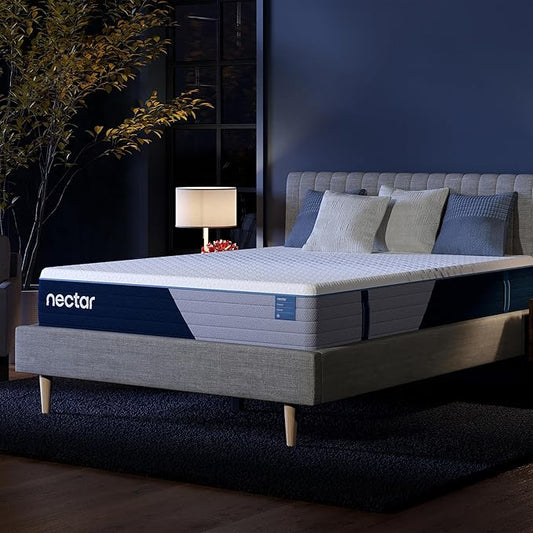 Nectar Classic Hybrid 12” Full Mattress - Medium Firm - Memory Foam & Innerspring Coils - Cooling Top Layer - Pressure-Relief - Mattress in a Box - 365-Night Trial & Forever Warranty