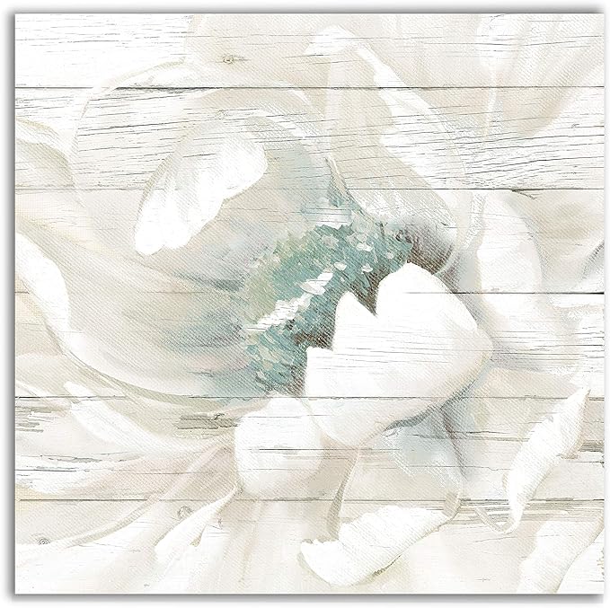 Wexford Home Weathered White II Gallery Wrapped Canvas Wall Art, 40x40,