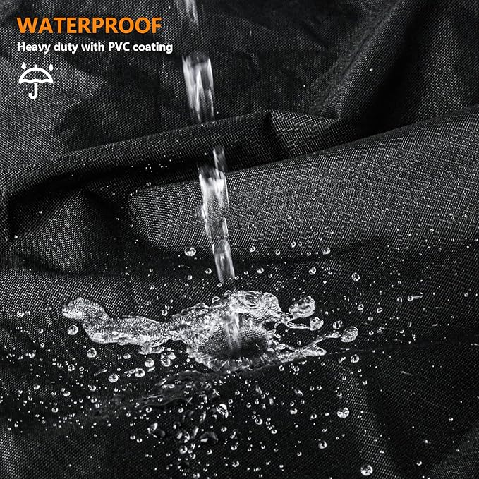 Grill Cover for Pit Boss 1100 Pro Series 1260 Triple-Function Combo Grill PB1100PSC2,PB1100PSC1,Sportsman 1230,Competition 1230CS1,Navigator 1230G Pellet Grill,Heavy Duty Waterproof Smoker Cover,Black