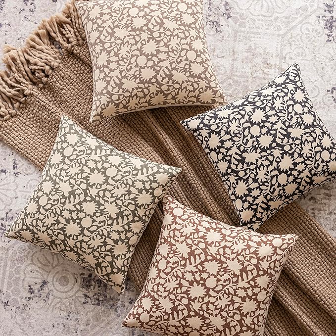 Foindtower Set of 2 Decorative Long Body Lumbar Throw Pillow Covers Accent Farmhouse Cushion Covers Neutral Vintage Pillowcase for Couch Sofa Bedroom Living Room Home Decor Outdoor14×36 Inch,Black