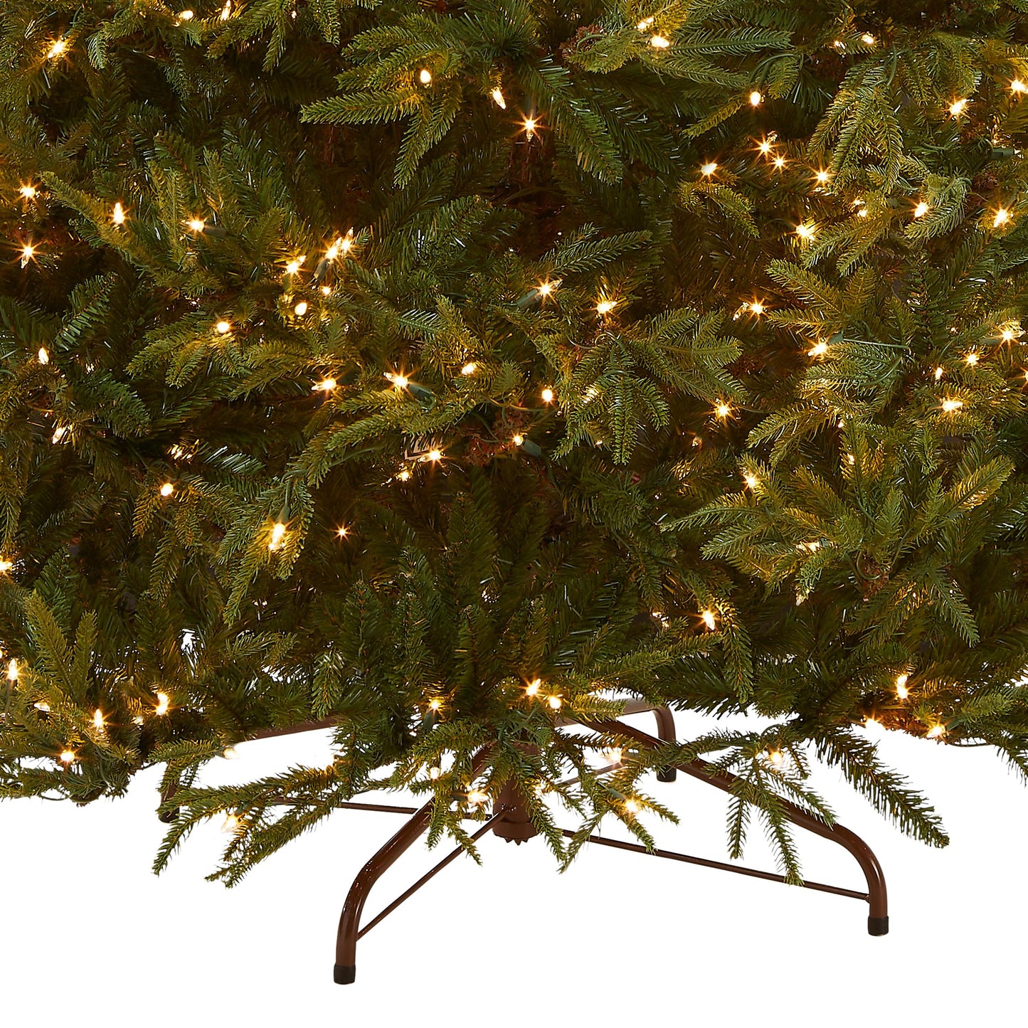 National Tree Company Pre-Lit 'Feel Real' Artificial Full Christmas Tree, Green, Frasier Grande, White Lights, Includes Stand, 7.5 Feet